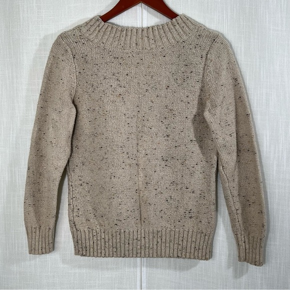 St. John’s Bay Khaki Cable Knit Button Collar Sweater Size M - Picture 7 of 8